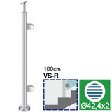 Sloupek nerezový D42,4/2x držák,v=100cm,VK-schod