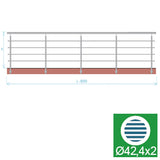 Nerezové zábradlí, AISI304, 6000x900mm, BR