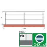 Nerezové lankové zábradlí, 3000x900mm