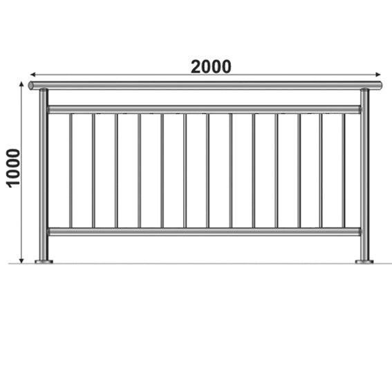 Zábradlí vertikálni VR AISI304, D42,4/d12vertical/