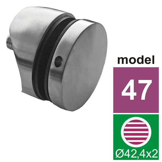 Držák výplně skla,nerez AISI316, D42,4x2/D50/H10/T