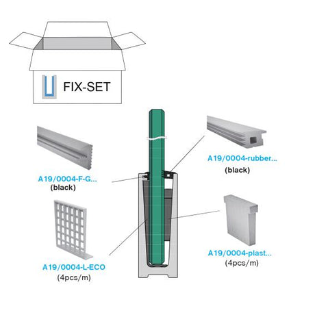 Kotvění vrchní SL sklo těsnění