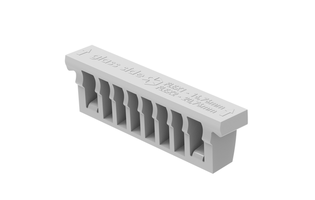 Sada pro nastavitelné upevnění skla - excenter