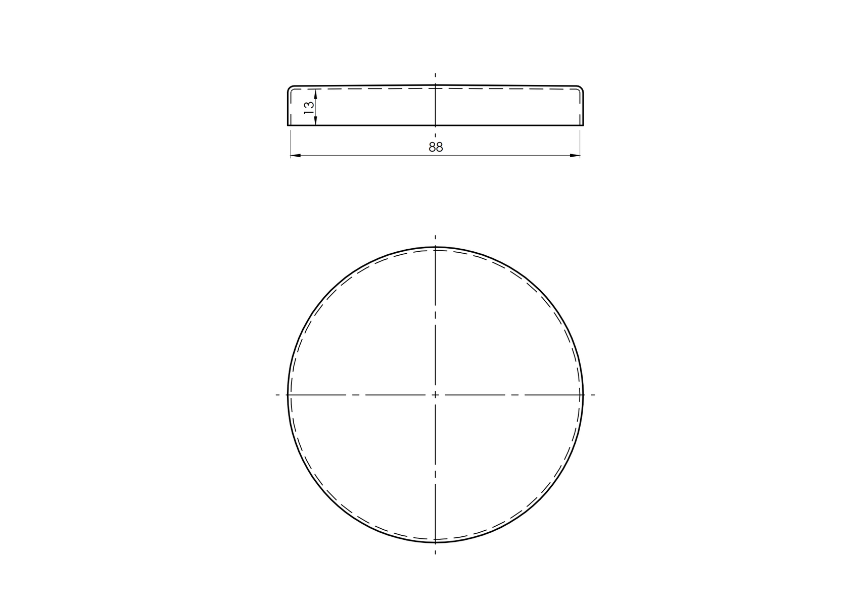 Nerezové vrchní kotvení - rozeta