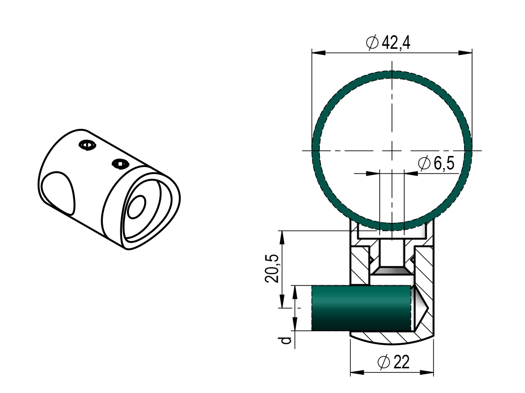 Držák výplně levý
