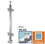 Sloupek nerezový , VK-schod AISI304, 40x40x2/4xmod