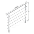 Zábradlí pro schodiště, BS AISI304, 40x40x2/4xd12/