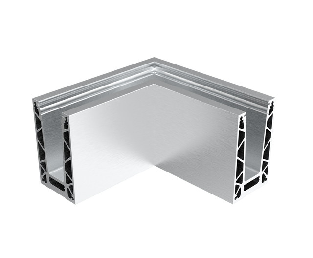 Kotvění vrchní - sklo hliník AL/ELOX/Satin L195mm,