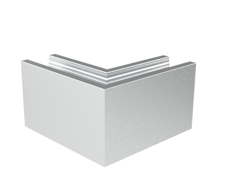 Kotvění vrchní - sklo hliník AL/ELOX/Satin L195mm,