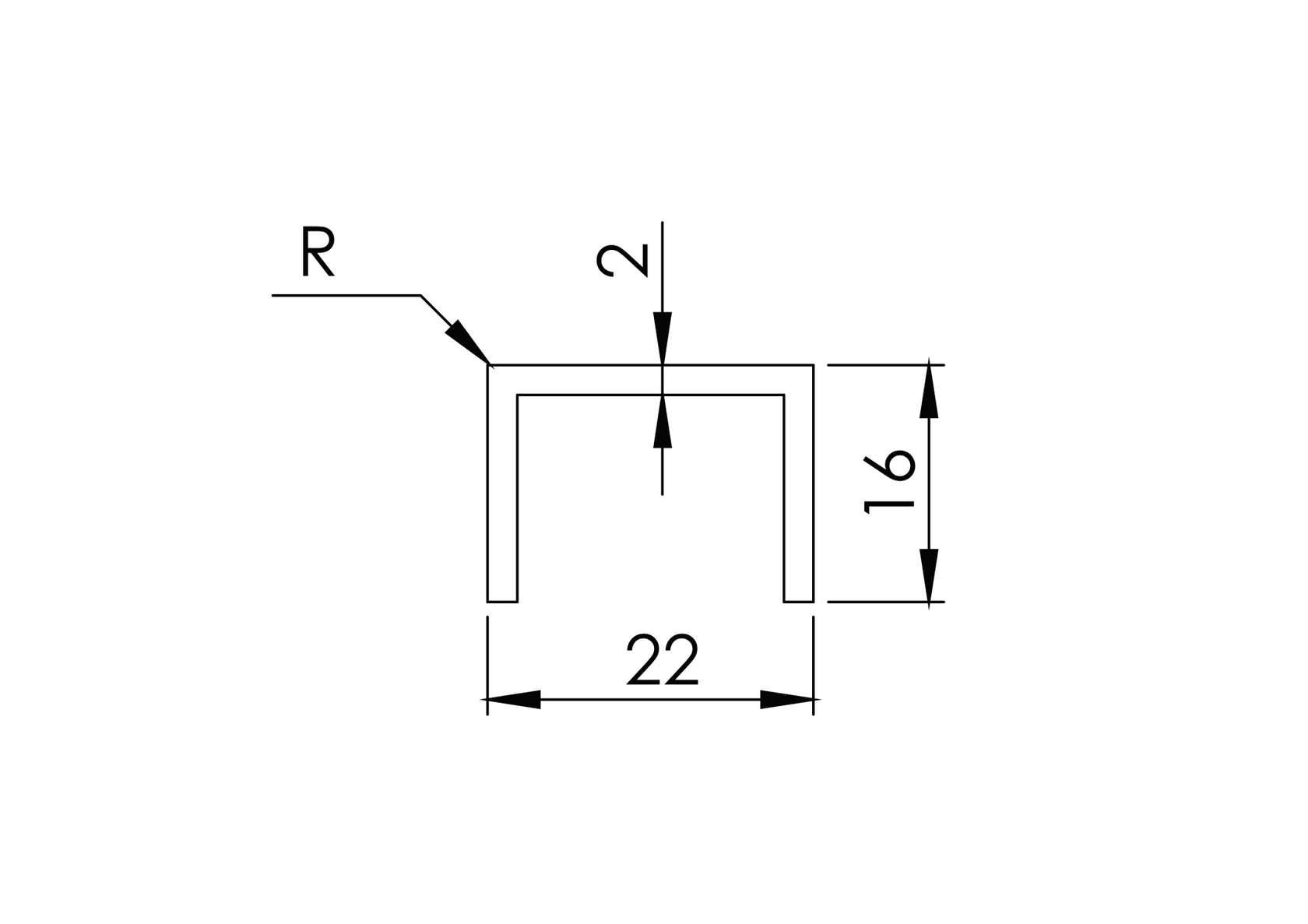 Madlo držák skla AL-elox