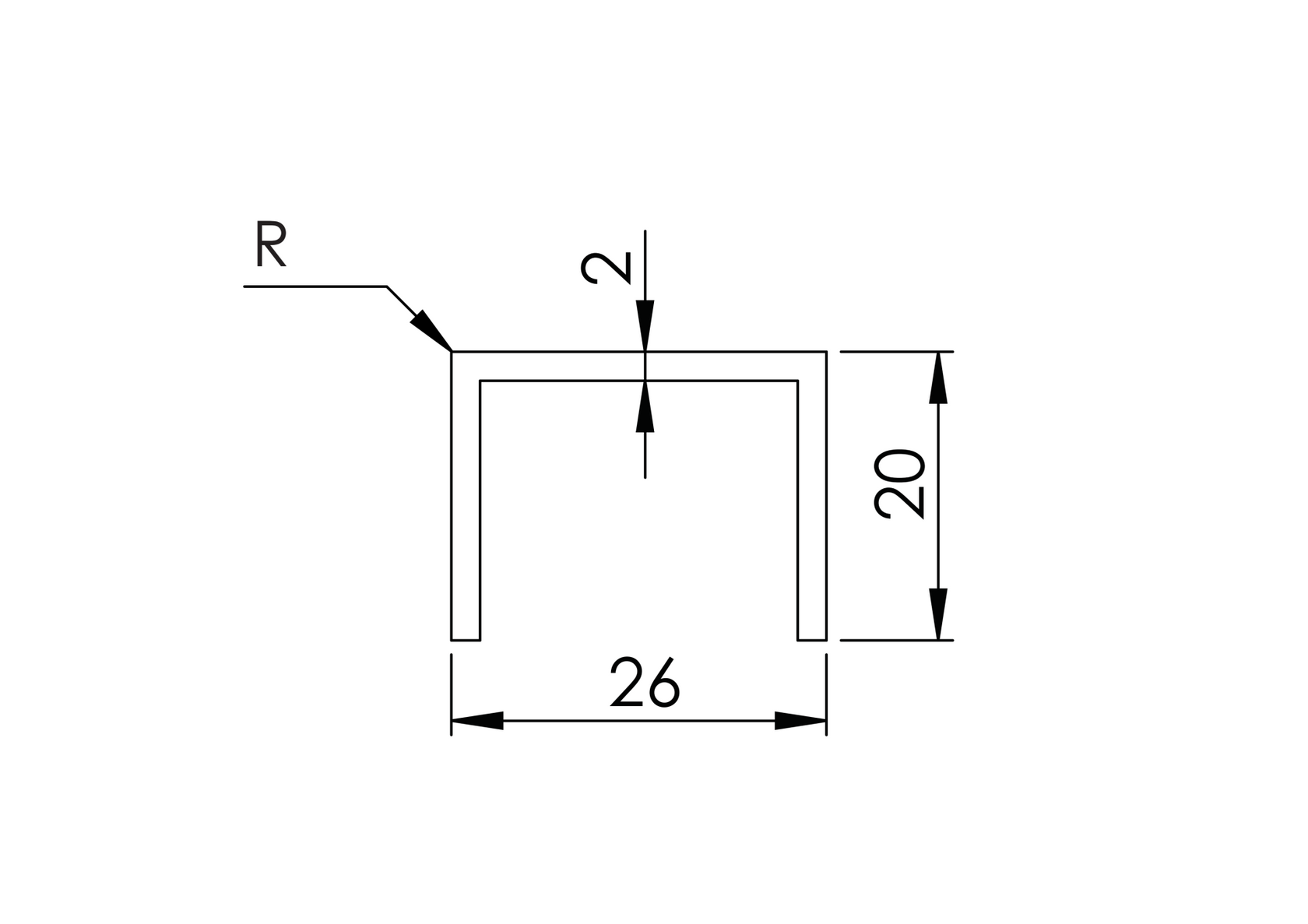 Madlo držák skla AL-elox