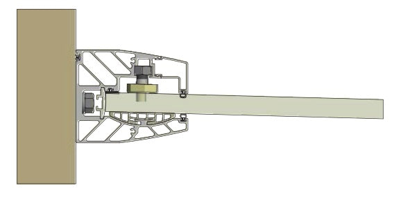 Prosklená stříška hliník profil FIX +1.5°