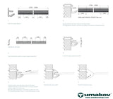 Prosklená stříška hliník profil -2°