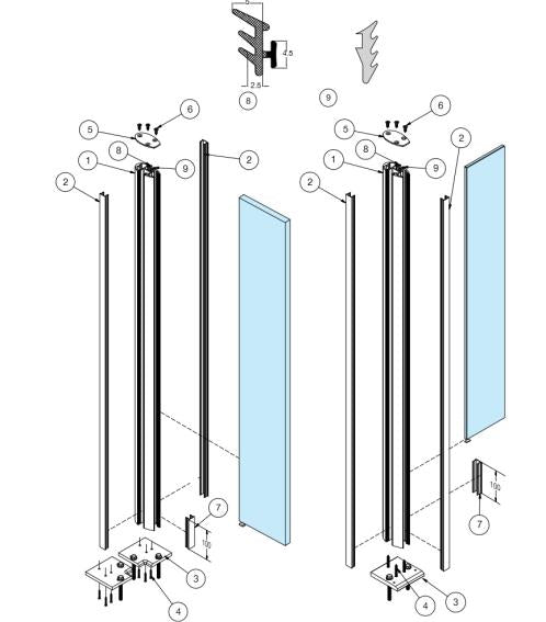 Sloupek hlinik, VK-rovné rohový R