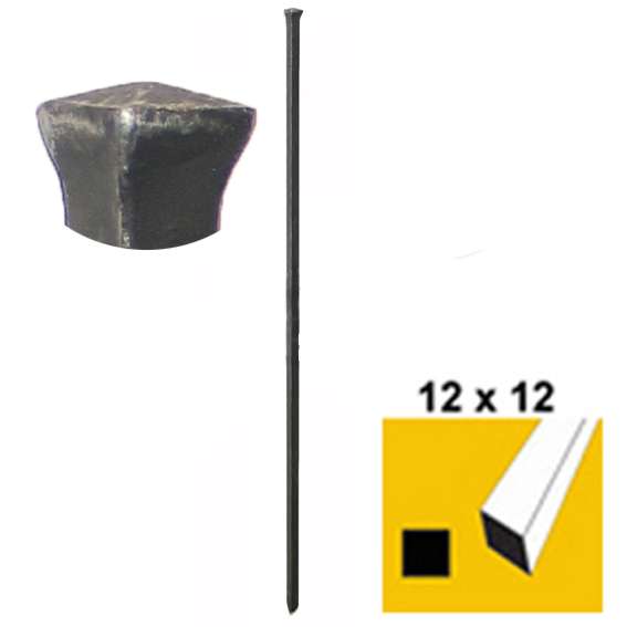 Kovaná špice,brána,plot,plotová tyčka h900, 12x12m