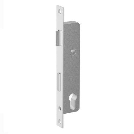 Zámok pre cylin.vložku do JP profilu 40x40mm predná lišta nerez