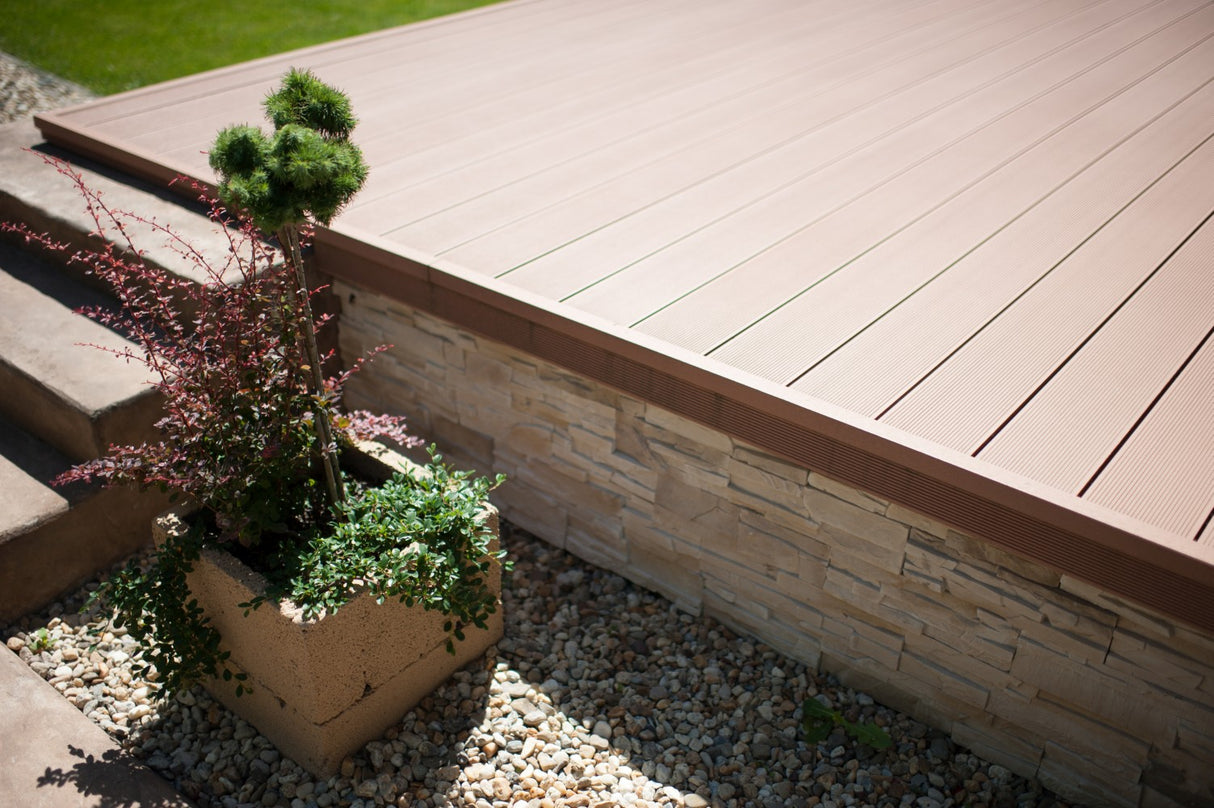 WPC podlahová doska 138x23x2900mm, Sivá/Svetlosivá