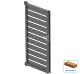 Hliníková jednokřídlová brána 1,025x1,85m s výplní 20x100 R7016 - set