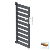 Hliníková jednokřídlová brána 1,025x1,50m s výplní 20x100 R7016 - set