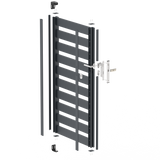 Hliníková jednokřídlová brána 1,025x1,50m s výplní 20x100 R7016 - set