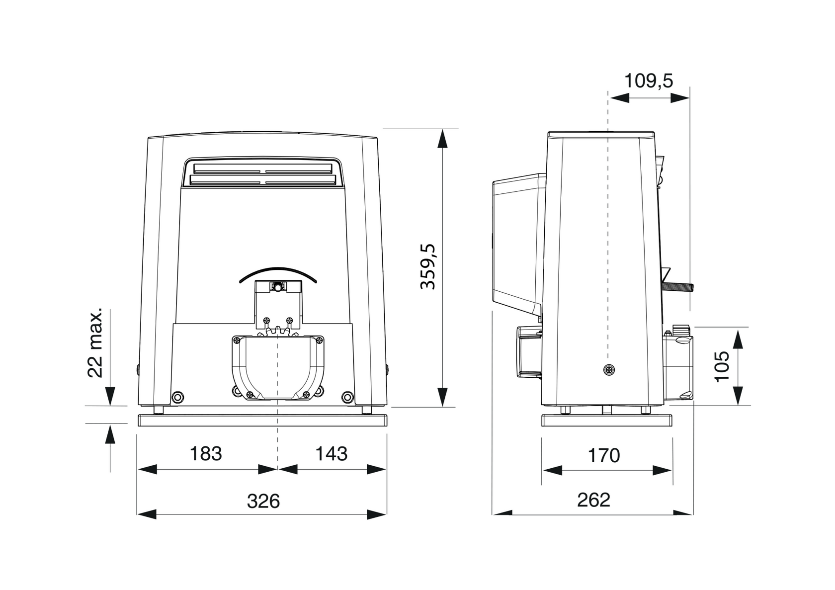 Pohon CAME pro posuvné brány 1200kg