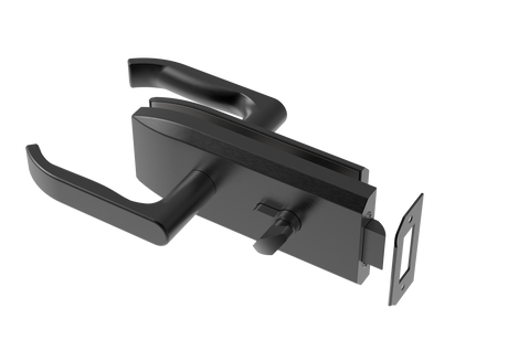 Zámek pro skleněné dveře inox, glass t 8,10,12mm BLACK