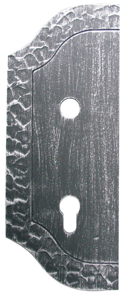 Štítek kovaný 265x105, t3, a90, D19mm