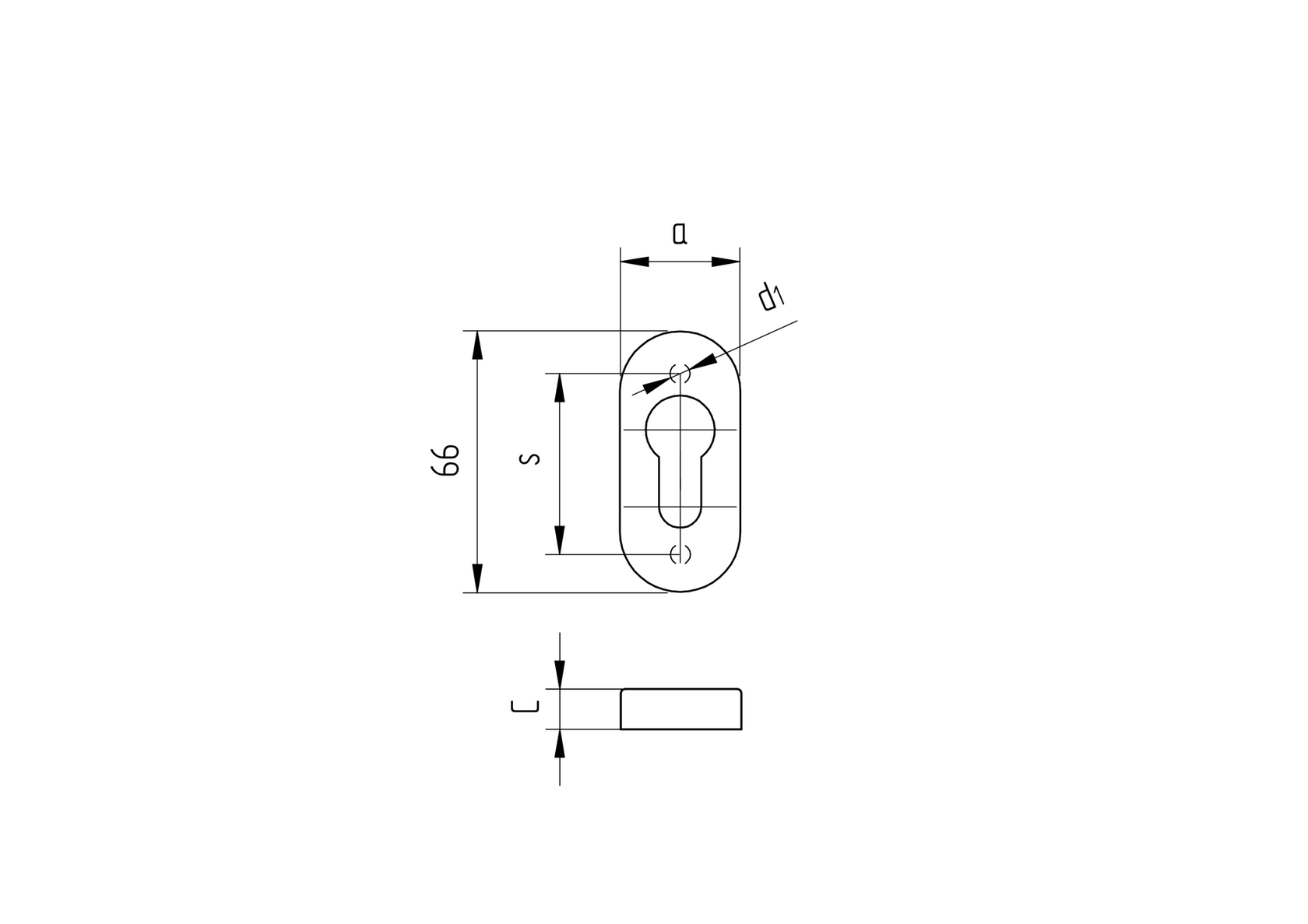Štítek kovaný,oplocení,dveřní kováni 67x31