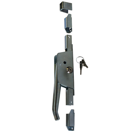 Pákový uzávěr se zámkem Zn, L160mm