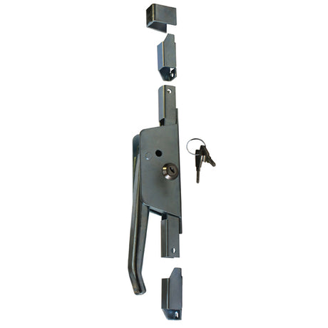 Pákový uzávěr se zámkem Zn, L160mm