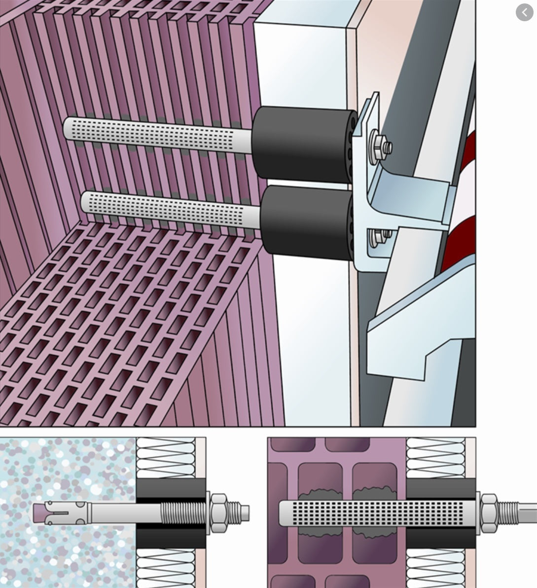 Distanční montážní dutinka, PVC, L100mm