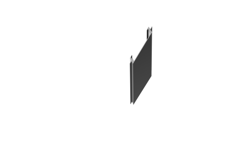 Krycí lišta úzká šikmá pro sloupkové profily 20mm R7016