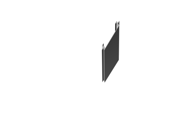 Krycí lišta úzká šikmá pro sloupkové profily 20mm R7016