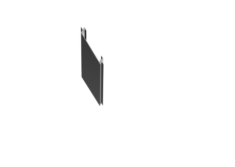 Krycí lišta úzká šikmá pro sloupkové profily 20mm R7016