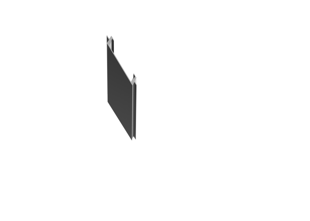 Krycí lišta úzká šikmá pro sloupkové profily 20mm R7016