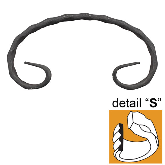 Element tvarovaný,kovaný prvek h160, b80, P/030-11