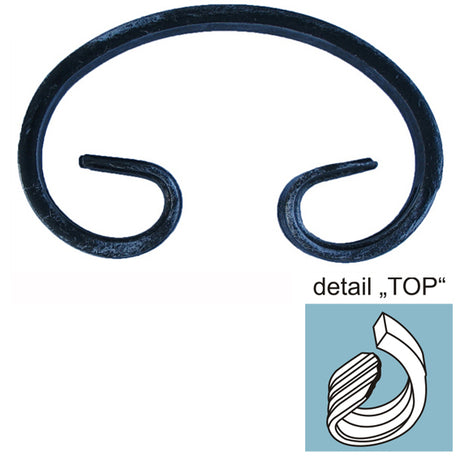 Kovaný komponent C h150, b80, 12x6mm