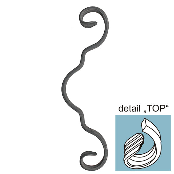 Kovařský ornament 260x75, 12x6mm