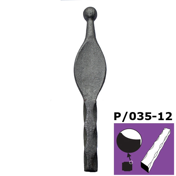 Kovaná špice,brána,plot,plotová tyčka h150mm