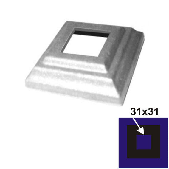 Kovaná rozeta 60x60, h17, t4mm