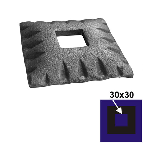 Kovaná násadka 80x80, 31,5x31,5 , h20mm