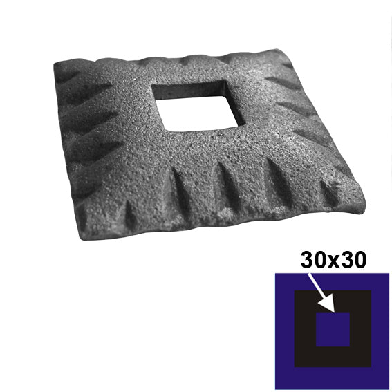 Kovaná násadka 80x80, 31,5x31,5 , h20mm