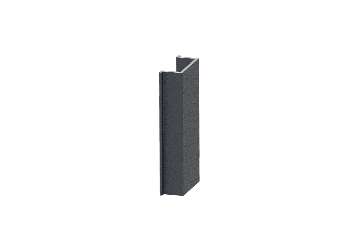 Narrow distance cover strip for post profiles and U-adapter of the fencing system, 20 x 08–50 mm – Anthracite RAL 7016