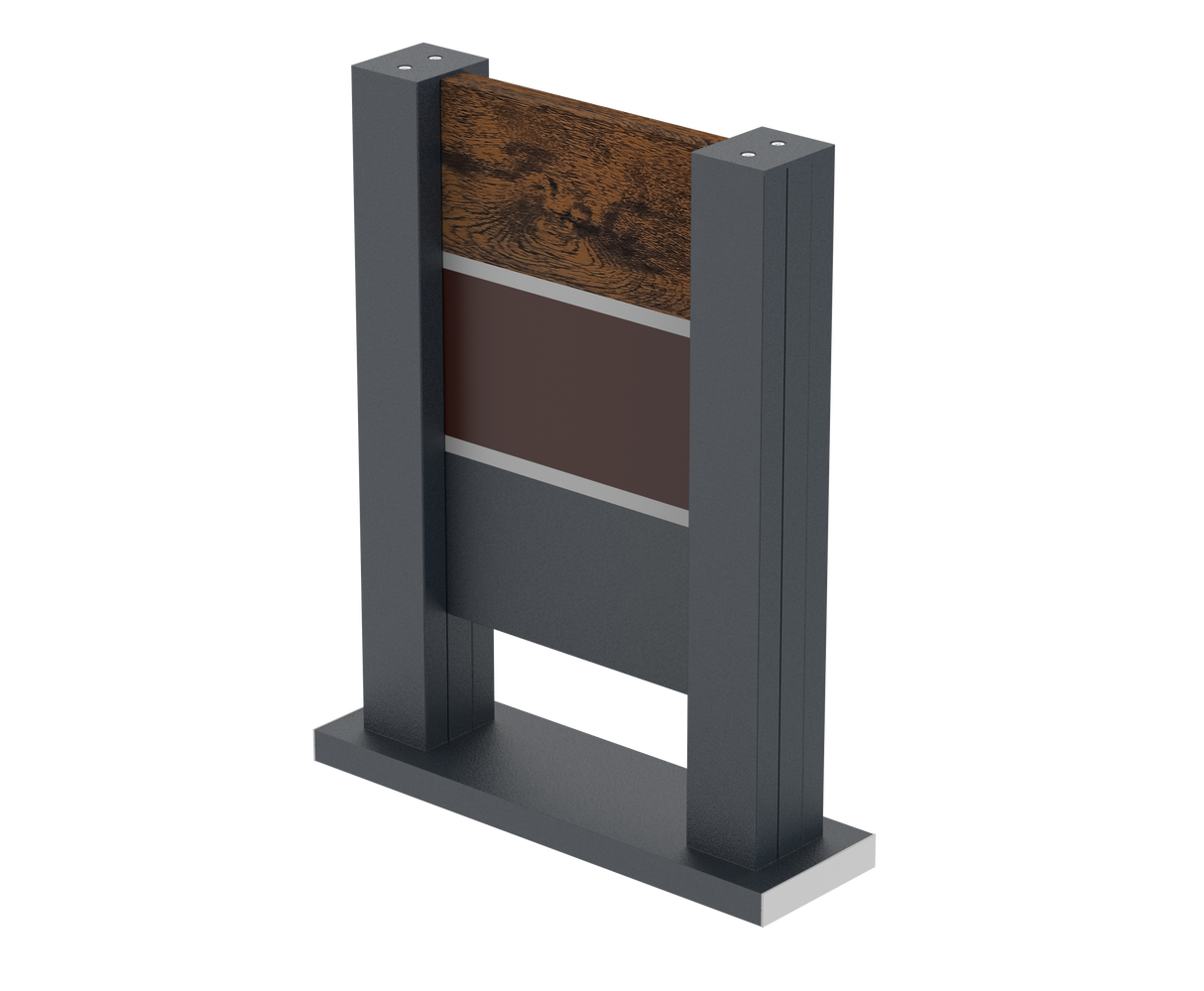 Vzorek plotu 0,3x0,4 m volně stojící pro ploché lamely FG/S20