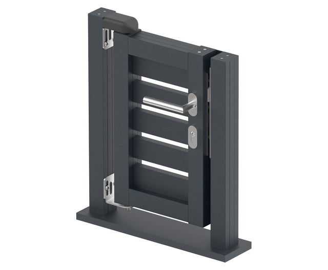 Jednokřídlová brána 0,45x0,56m s výplní 20x100 R7016 - set