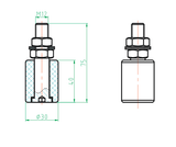 Oliva Zn, D30mm, white