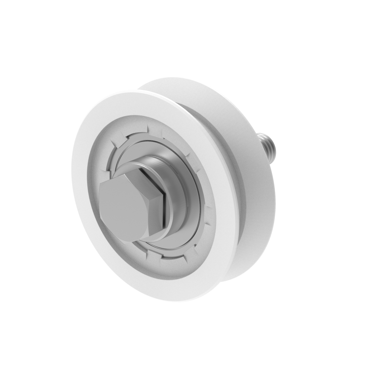 Pojezdové kolečko-V, INOX / NYLON, D80mm