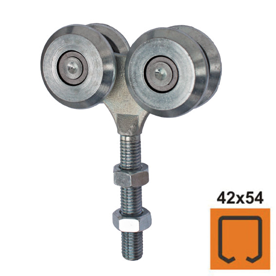 Pojezdový vozík čtyřkolečkový Zn, profile 42x54mm