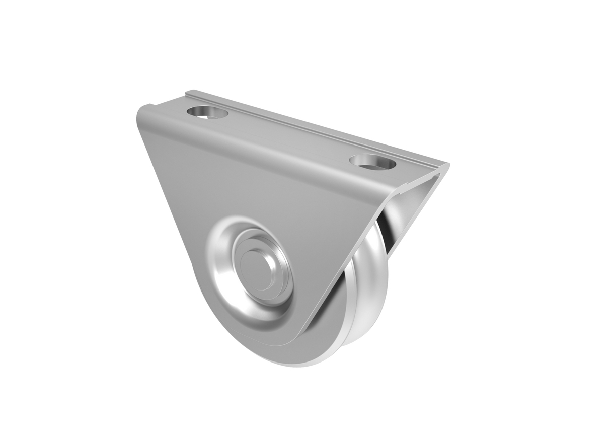 Pojezdové kolečko-U, INOX, D80