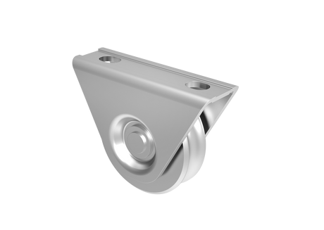 Pojezdové kolečko-U, INOX, D80